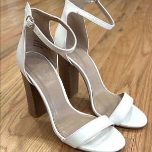 NWOB White Ankle Strap Heels